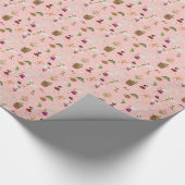 Thumbelina Fairies Blume Engel Rosa/Goldbarsch Gli Geschenkpapier (Ecke)