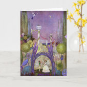 Thumbelina Fairy Tale Illustrationskarte Karte (Gelbe Blume)