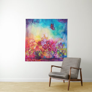 THUMBELINA IN BLUME BASKET, BÜTTERFLÄCHE WANDTEPPICH