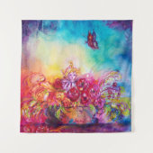 THUMBELINA IN BLUME BASKET, BUTTERFLY WANDTEPPICH (Vorderseite (Horizontal))