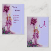 THUMBELINA MIT BLUE LILA BLUME MONOGRAMM VISITENKARTE (Vorne/Hinten)
