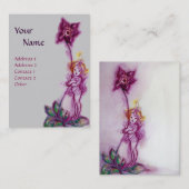 THUMBELINA MIT LILA BLUME VISITENKARTE (Vorne/Hinten)