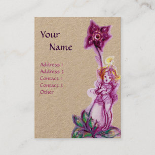 THUMBELINA MONOGRAM Lila Ultra-Violet Kraft Visitenkarte