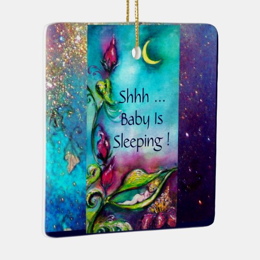 THUMBELINA PINK RUBY HERZMONOGRAM TÜR-HANGER KERAMIKORNAMENT (Rechts)