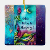 THUMBELINA PINK RUBY HERZMONOGRAM TÜR-HANGER KERAMIKORNAMENT (Vorderseite)