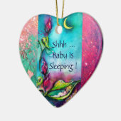 THUMBELINA PINK RUBY HERZMONOGRAM TÜR-HANGER KERAMIKORNAMENT (Links)