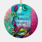 THUMBELINA PINK RUBY HERZMONOGRAM TÜR-HANGER KERAMIKORNAMENT (Vorne)