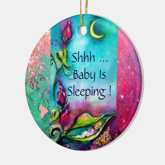 THUMBELINA PINK RUBY HERZMONOGRAM TÜR-HANGER KERAMIKORNAMENT (Links)