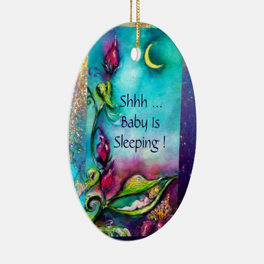 THUMBELINA PINK RUBY MONOGRAM TÜR HANGER KERAMIKORNAMENT (Rechts)