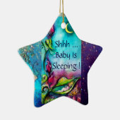 THUMBELINA PINK RUBY STAR MONOGRAM TÜR HANGER KERAMIK ORNAMENT (Rechts)