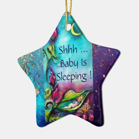 THUMBELINA PINK RUBY STAR MONOGRAM TÜR HANGER KERAMIK ORNAMENT (Links)