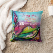 THUMBELINA SCHLAFEN IN ROSE BLÄTTER Kinderstatus Kissen (Decke)