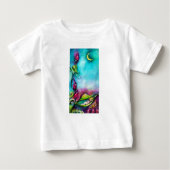 THUMBELINA SCHLAFEN ZWISCHEN BLÄTTER DER ROSE BABY T-SHIRT (Vorderseite)