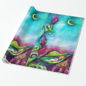 THUMBELINA SCHLAFEN ZWISCHEN BLÄTTER DER ROSE GESCHENKPAPIER (Ungerollt)