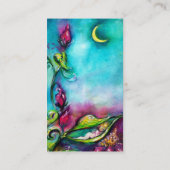 THUMBELINA SCHLAFEN ZWISCHEN BLÄTTER DER ROSE VISITENKARTE (Rückseite)