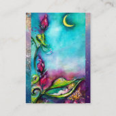 THUMBELINA SCHLAFEN ZWISCHEN BLÄTTER DER ROSE VISITENKARTE (Rückseite)