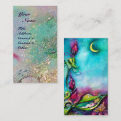 THUMBELINA SCHLAFEN ZWISCHEN BLÄTTER DER ROSE VISITENKARTE (Vorne/Hinten)