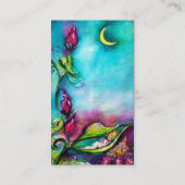 THUMBELINA SCHLAFEN ZWISCHEN BLÄTTER DER ROSE VISITENKARTE (Rückseite)