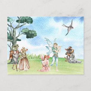 Thumbelina und Prince Fairy Tale Postkarte