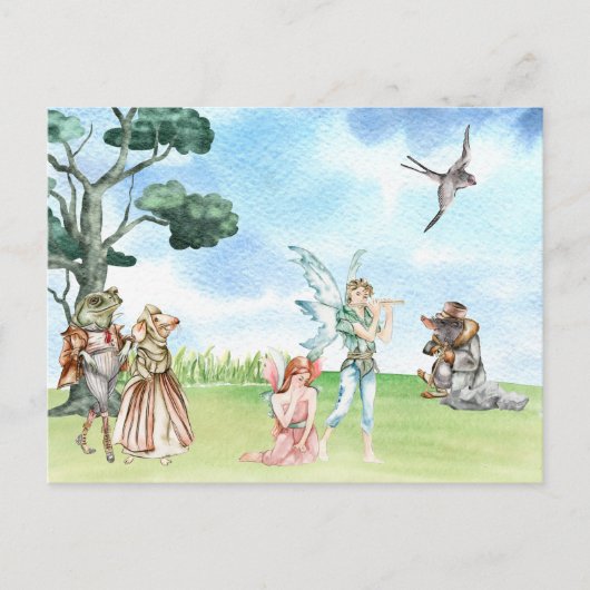 Thumbelina und Prince Fairy Tale Postkarte (Vorderseite)