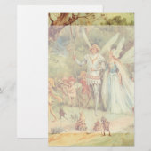 Thumbelina und Prince Wedding, Vintage Mairy Tales Briefpapier (Vorne/Hinten)
