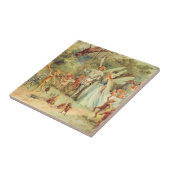 Thumbelina und Prince Wedding, Vintage Mairy Tales Fliese (Seite)