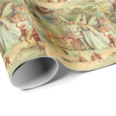 Thumbelina und Prince Wedding, Vintage Mairy Tales Geschenkpapier (Rolleneckpunkt)