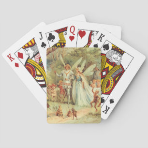 Thumbelina und Prinz Hochzeit, Vintage Märchen Spielkarten