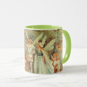 Thumbelina und Prinz Hochzeit, Vintage Märchen Tasse