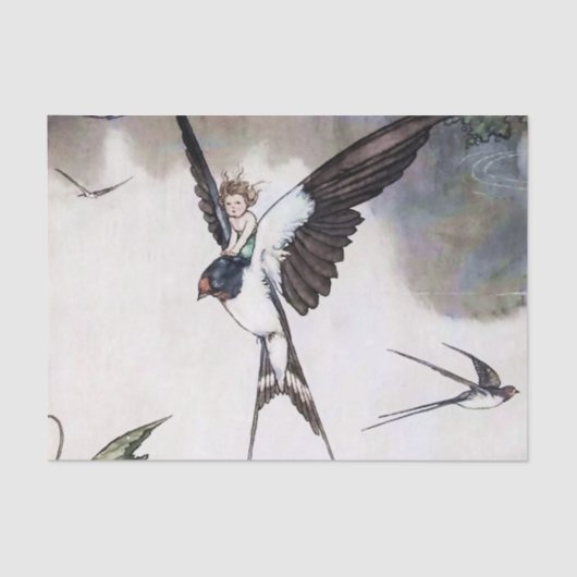 Thumbelina von W Heath Robinson Seidenpapier (Vorderseite)