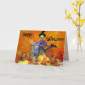 Thumbelinas Halloween-Cat-Grußkarte Karte (Gelbe Blume)