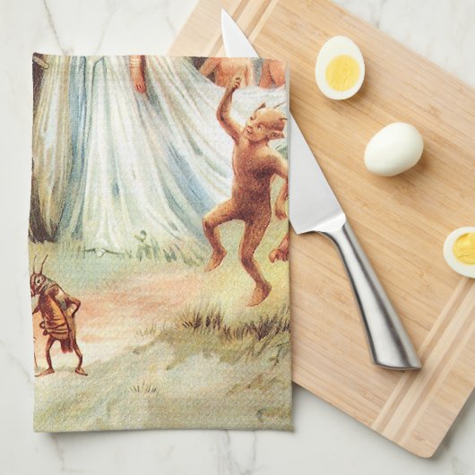 Thumbelinas Hochzeit im Wald Handtuch (Viertel Falte)