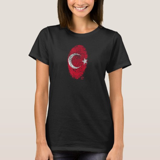Thumbprint der türkischen Flagge T-Shirt (Vorderseite)