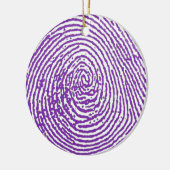 thumbprint FINGERABDRUCK Keramik Ornament (Links)