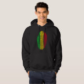 Thumbprint Fingerprint Mali Flag West Africa Hoodie (Vorne ganz)
