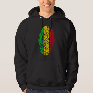 Thumbprint Fingerprint Mali Flag West Africa Hoodie