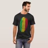 Thumbprint Fingerprint Mali Flag Westafrika T-Shirt (Vorne ganz)