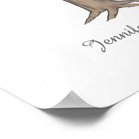 Thumbprint Fingerprint Wedding Tree Guestbook Poster (Ecke)