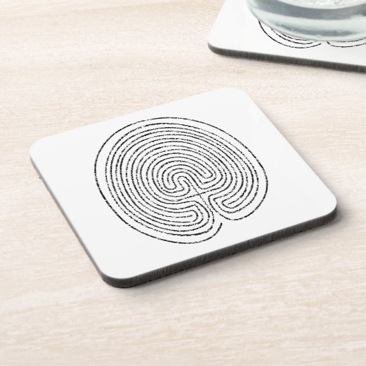 Thumbprint Labyrinth - Getränkeuntersetzer (Linke Seite)