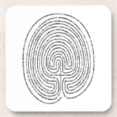 Thumbprint Labyrinth - Getränkeuntersetzer (Vorderseite)