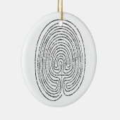 Thumbprint Labyrinth Keramik Ornament (Rechts)