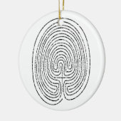 Thumbprint Labyrinth Keramik Ornament (Links)