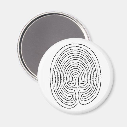 Thumbprint Labyrinth - Magnet (Vorderseite/Rückseite)