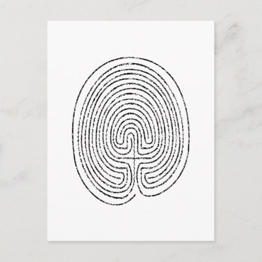 Thumbprint Labyrinth Postkarte (Vorderseite)