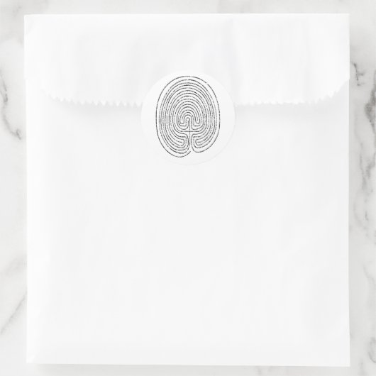Thumbprint Labyrinth - Runder Aufkleber (Tasche)