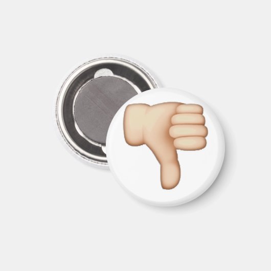 Thumbs Down - Emoji Magnet (Vorderseite/Rückseite)