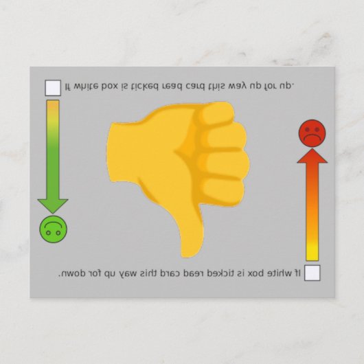 Thumbs Down Emoji Postcard Postkarte (Vorderseite)