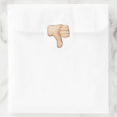 Thumbs Down - Emoji Runder Aufkleber (Tasche)