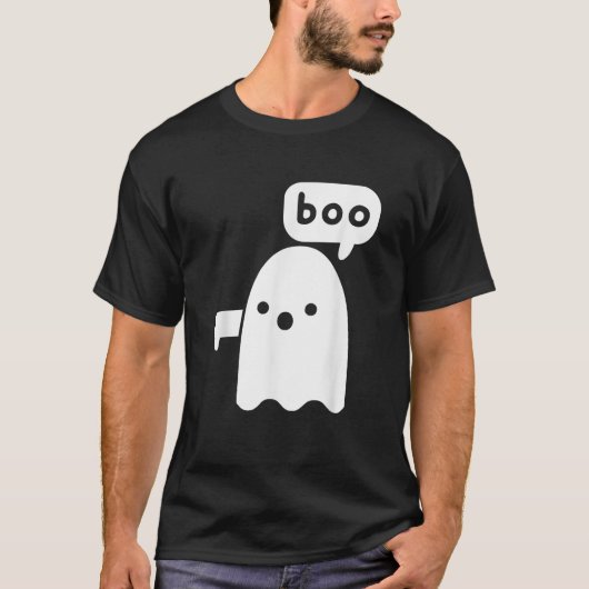 Thumbs Down Ghost Screaming Boo Disapproval Ghost  T-Shirt (Vorderseite)