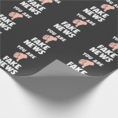 Thumbs Down Sarcasm Sie sind Fake News Offensive Geschenkpapier (Ecke)